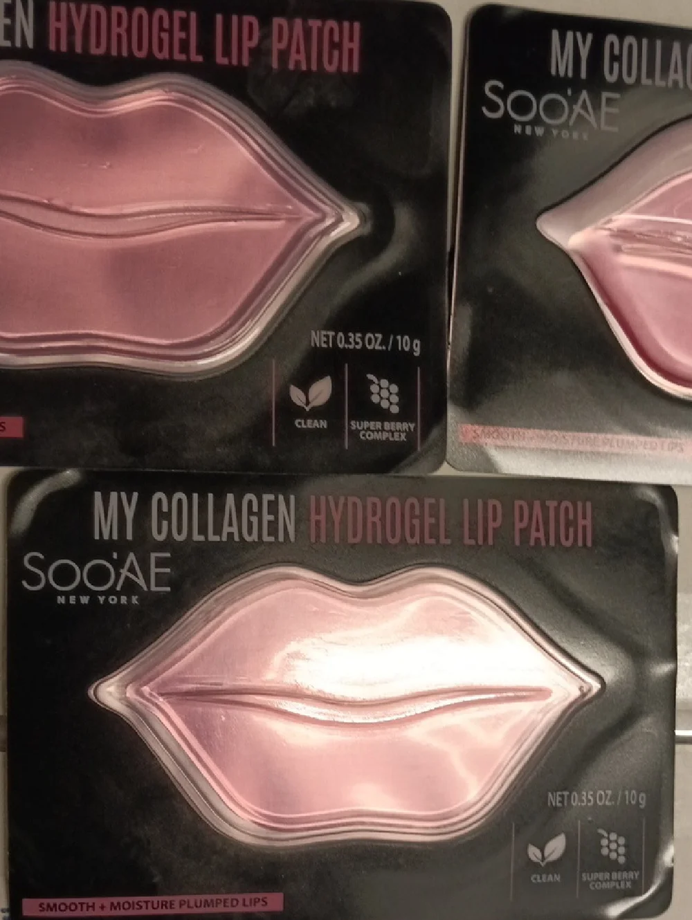 3 Soo'AE My Collagen Hydrogel Lip Patch - Pink